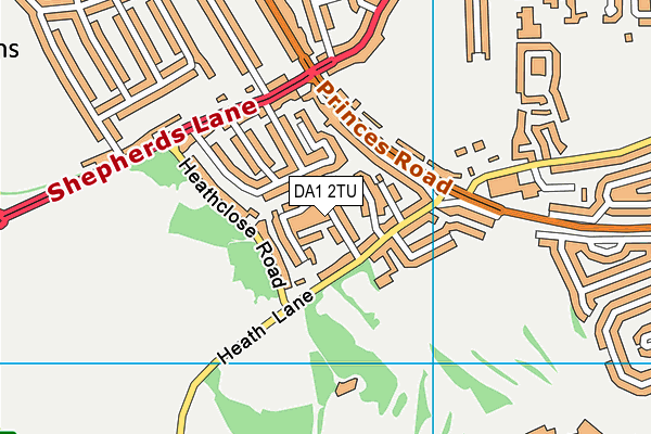 DA1 2TU map - OS VectorMap District (Ordnance Survey) DA1 2TU map - OS VectorMap District (Ordnance Survey)