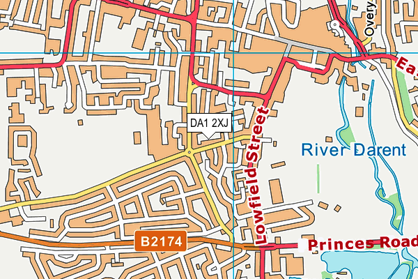 DA1 2XJ map - OS VectorMap District (Ordnance Survey) DA1 2XJ map - OS VectorMap District (Ordnance Survey)