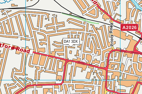 DA1 3DX map - OS VectorMap District (Ordnance Survey) DA1 3DX map - OS VectorMap District (Ordnance Survey)