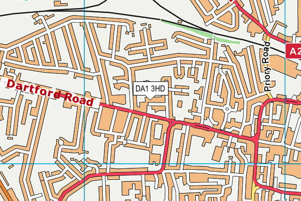 DA1 3HD map - OS VectorMap District (Ordnance Survey)