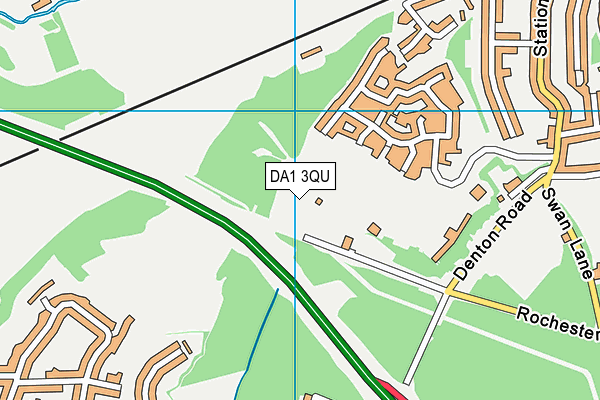 DA1 3QU map - OS VectorMap District (Ordnance Survey) DA1 3QU map - OS VectorMap District (Ordnance Survey)