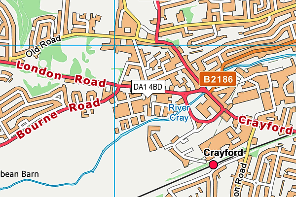 DA1 4BD map - OS VectorMap District (Ordnance Survey) DA1 4BD map - OS VectorMap District (Ordnance Survey)