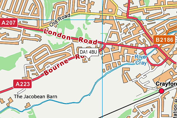 DA1 4BU map - OS VectorMap District (Ordnance Survey) DA1 4BU map - OS VectorMap District (Ordnance Survey)