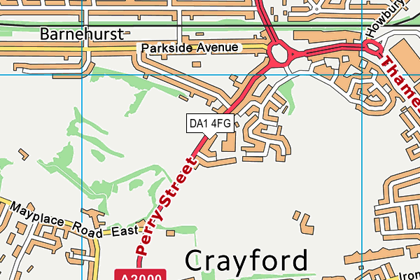 DA1 4FG map - OS VectorMap District (Ordnance Survey) DA1 4FG map - OS VectorMap District (Ordnance Survey)
