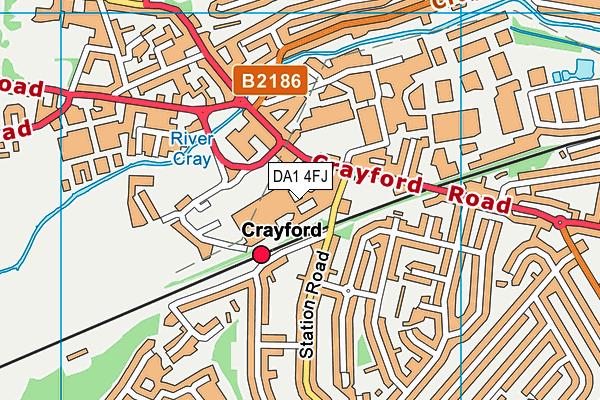 DA1 4FJ map - OS VectorMap District (Ordnance Survey) DA1 4FJ map - OS VectorMap District (Ordnance Survey)