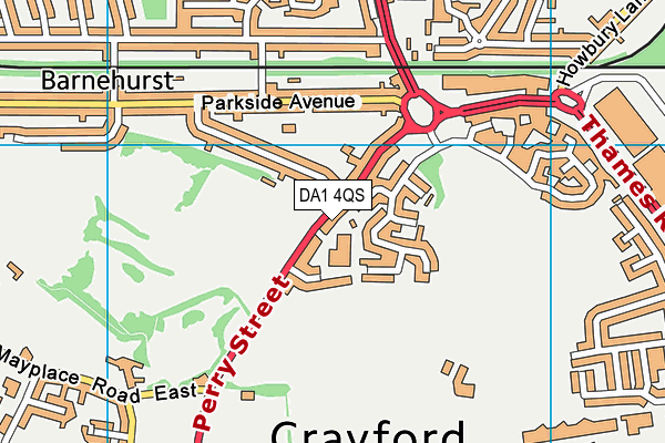 DA1 4QS map - OS VectorMap District (Ordnance Survey) DA1 4QS map - OS VectorMap District (Ordnance Survey)