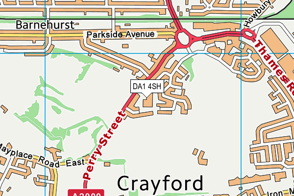 DA1 4SH map - OS VectorMap District (Ordnance Survey) DA1 4SH map - OS VectorMap District (Ordnance Survey)