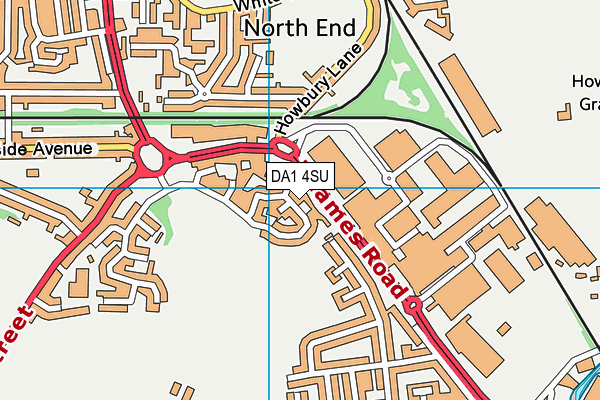 DA1 4SU map - OS VectorMap District (Ordnance Survey) DA1 4SU map - OS VectorMap District (Ordnance Survey)
