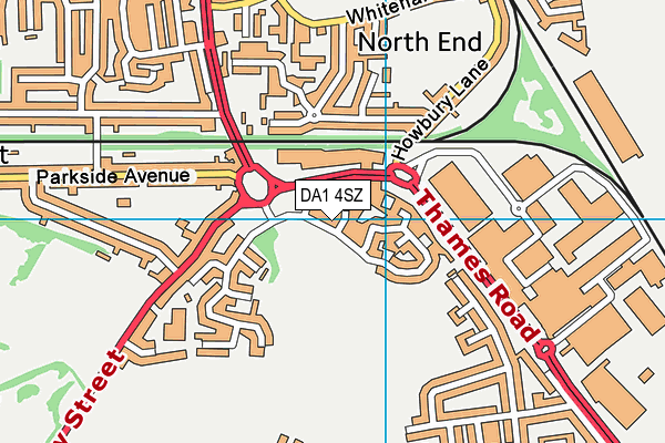 DA1 4SZ map - OS VectorMap District (Ordnance Survey)