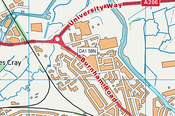 DA1 5BN map - OS VectorMap District (Ordnance Survey) DA1 5BN map - OS VectorMap District (Ordnance Survey)