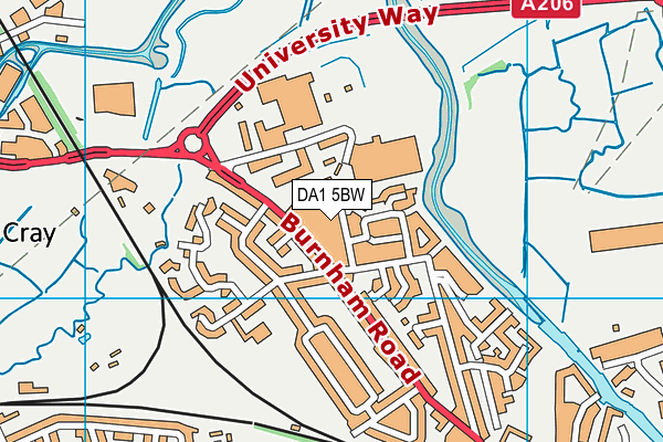 DA1 5BW map - OS VectorMap District (Ordnance Survey) DA1 5BW map - OS VectorMap District (Ordnance Survey)