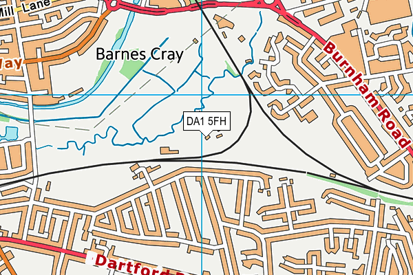 DA1 5FH map - OS VectorMap District (Ordnance Survey) DA1 5FH map - OS VectorMap District (Ordnance Survey)