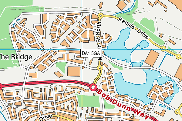 DA1 5GA map - OS VectorMap District (Ordnance Survey) DA1 5GA map - OS VectorMap District (Ordnance Survey)