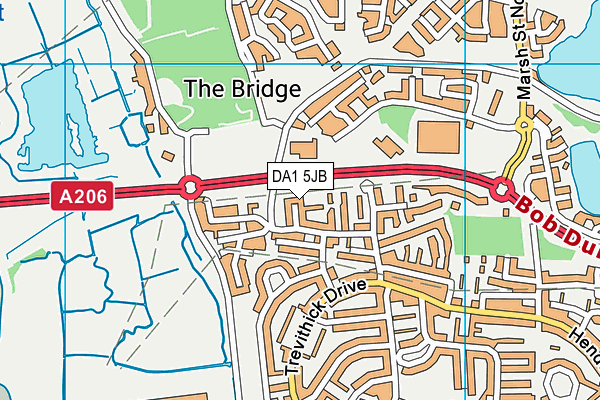 DA1 5JB map - OS VectorMap District (Ordnance Survey) DA1 5JB map - OS VectorMap District (Ordnance Survey)