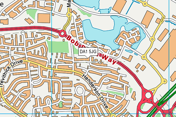 DA1 5JG map - OS VectorMap District (Ordnance Survey) DA1 5JG map - OS VectorMap District (Ordnance Survey)