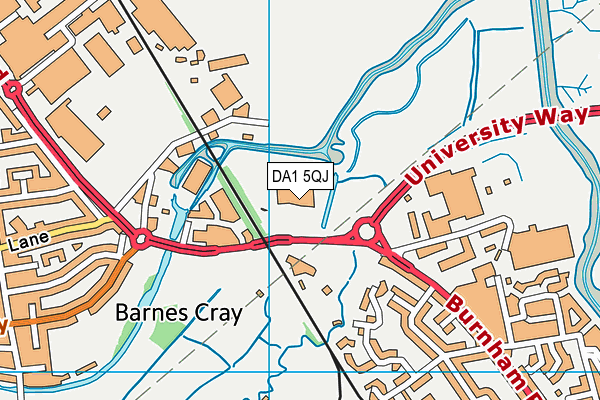 DA1 5QJ map - OS VectorMap District (Ordnance Survey) DA1 5QJ map - OS VectorMap District (Ordnance Survey)