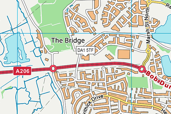 DA1 5TF map - OS VectorMap District (Ordnance Survey) DA1 5TF map - OS VectorMap District (Ordnance Survey)