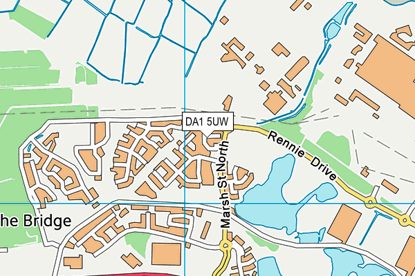 DA1 5UW map - OS VectorMap District (Ordnance Survey) DA1 5UW map - OS VectorMap District (Ordnance Survey)