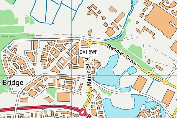 DA1 5WF map - OS VectorMap District (Ordnance Survey) DA1 5WF map - OS VectorMap District (Ordnance Survey)