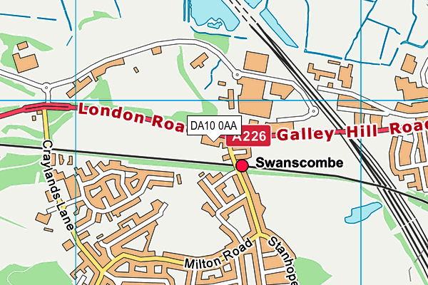 DA10 0AA map - OS VectorMap District (Ordnance Survey) DA10 0AA map - OS VectorMap District (Ordnance Survey)