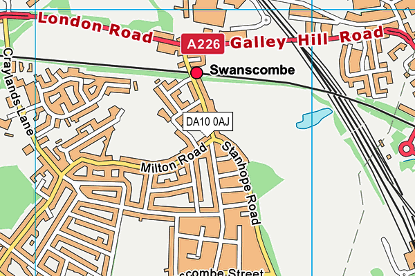 DA10 0AJ map - OS VectorMap District (Ordnance Survey) DA10 0AJ map - OS VectorMap District (Ordnance Survey)