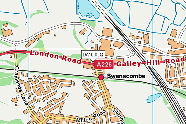DA10 0LQ map - OS VectorMap District (Ordnance Survey) DA10 0LQ map - OS VectorMap District (Ordnance Survey)