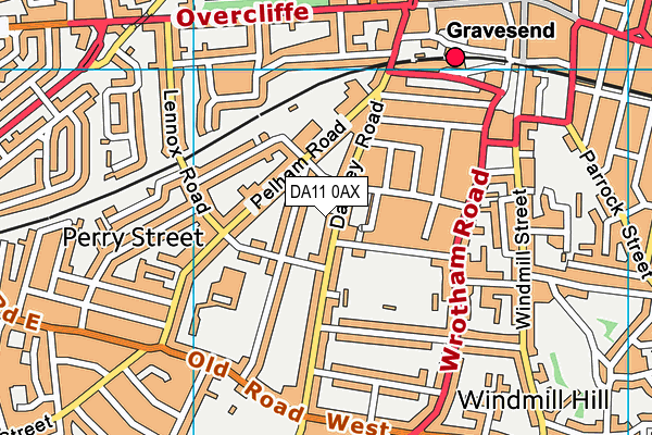 DA11 0AX map - OS VectorMap District (Ordnance Survey) DA11 0AX map - OS VectorMap District (Ordnance Survey)
