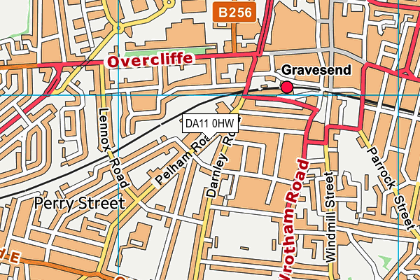 DA11 0HW map - OS VectorMap District (Ordnance Survey)