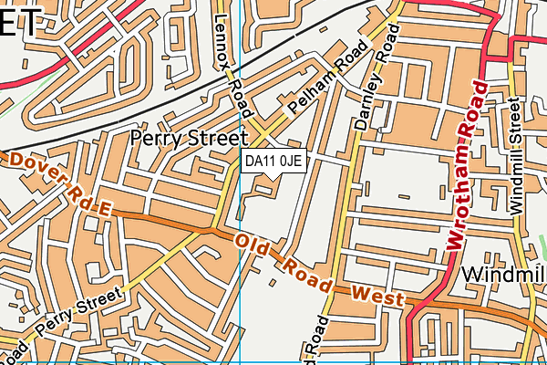 DA11 0JE map - OS VectorMap District (Ordnance Survey) DA11 0JE map - OS VectorMap District (Ordnance Survey)