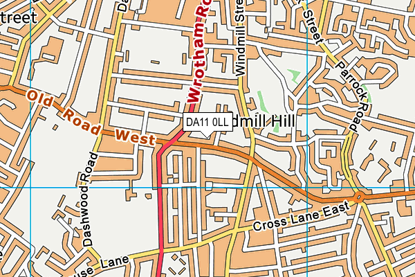 DA11 0LL map - OS VectorMap District (Ordnance Survey) DA11 0LL map - OS VectorMap District (Ordnance Survey)