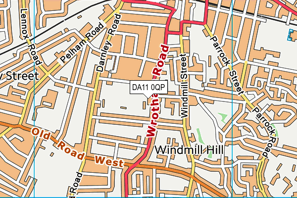 DA11 0QP map - OS VectorMap District (Ordnance Survey)