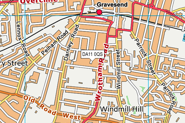 DA11 0QS map - OS VectorMap District (Ordnance Survey) DA11 0QS map - OS VectorMap District (Ordnance Survey)