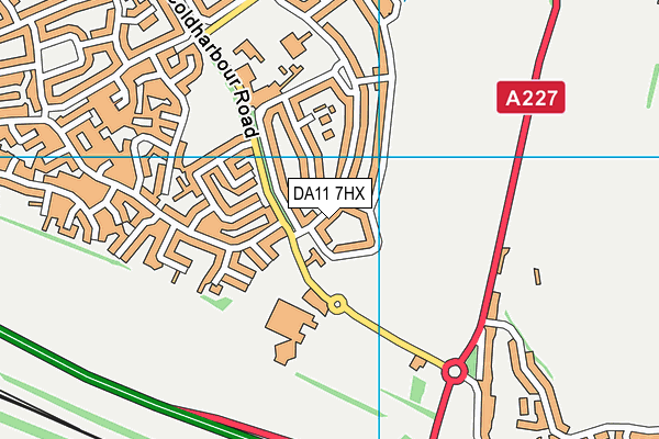 DA11 7HX map - OS VectorMap District (Ordnance Survey) DA11 7HX map - OS VectorMap District (Ordnance Survey)