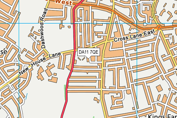 DA11 7QE map - OS VectorMap District (Ordnance Survey) DA11 7QE map - OS VectorMap District (Ordnance Survey)