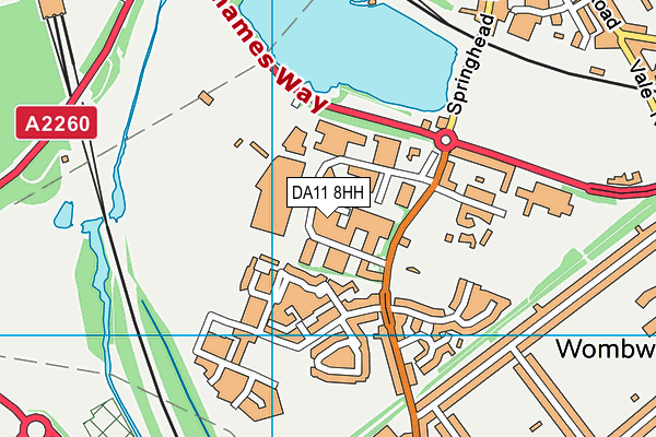 DA11 8HH map - OS VectorMap District (Ordnance Survey) DA11 8HH map - OS VectorMap District (Ordnance Survey)