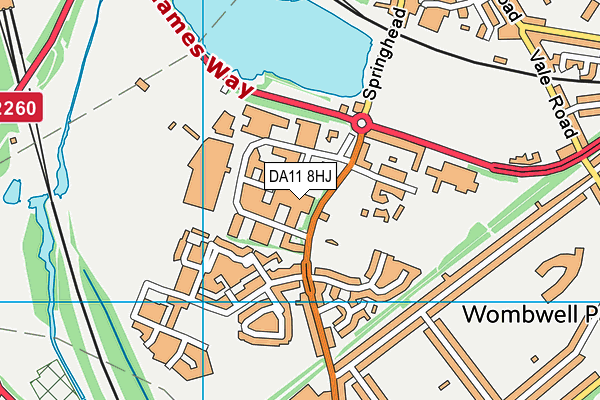 DA11 8HJ map - OS VectorMap District (Ordnance Survey) DA11 8HJ map - OS VectorMap District (Ordnance Survey)