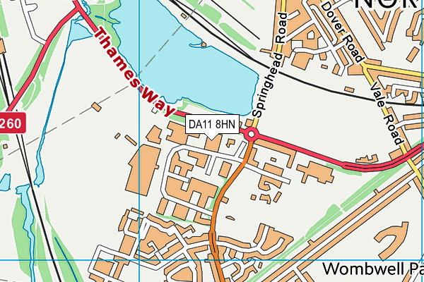 DA11 8HN map - OS VectorMap District (Ordnance Survey) DA11 8HN map - OS VectorMap District (Ordnance Survey)