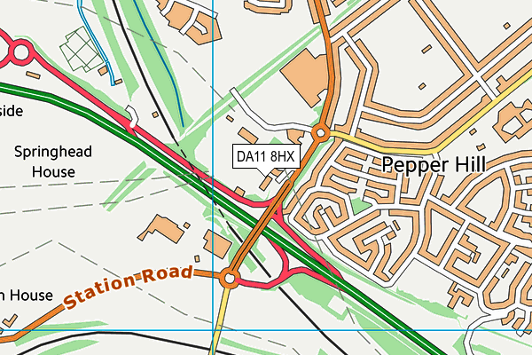 DA11 8HX map - OS VectorMap District (Ordnance Survey) DA11 8HX map - OS VectorMap District (Ordnance Survey)