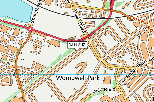 DA11 8HZ map - OS VectorMap District (Ordnance Survey)