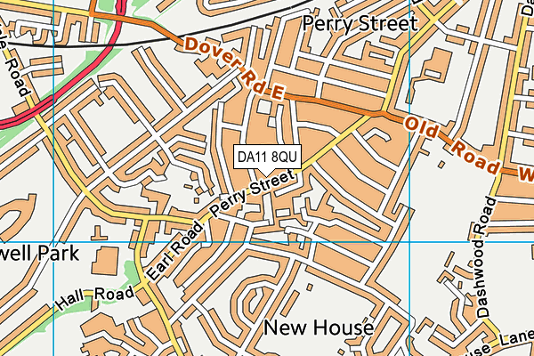 DA11 8QU map - OS VectorMap District (Ordnance Survey) DA11 8QU map - OS VectorMap District (Ordnance Survey)