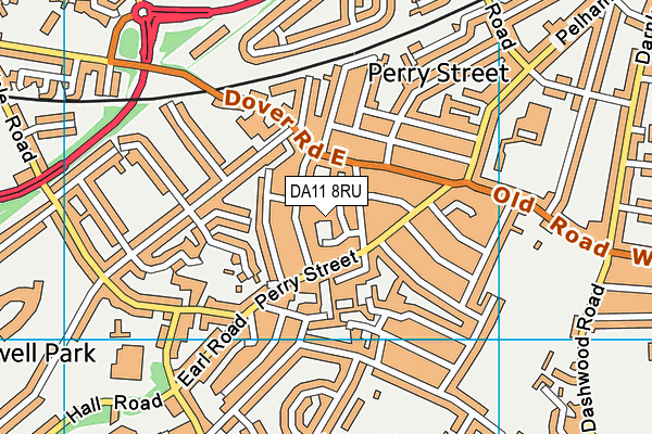 DA11 8RU map - OS VectorMap District (Ordnance Survey)