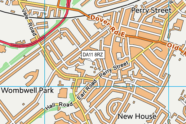 DA11 8RZ map - OS VectorMap District (Ordnance Survey)