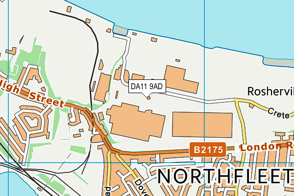 DA11 9AD map - OS VectorMap District (Ordnance Survey) DA11 9AD map - OS VectorMap District (Ordnance Survey)