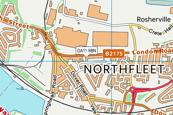 DA11 9BN map - OS VectorMap District (Ordnance Survey) DA11 9BN map - OS VectorMap District (Ordnance Survey)