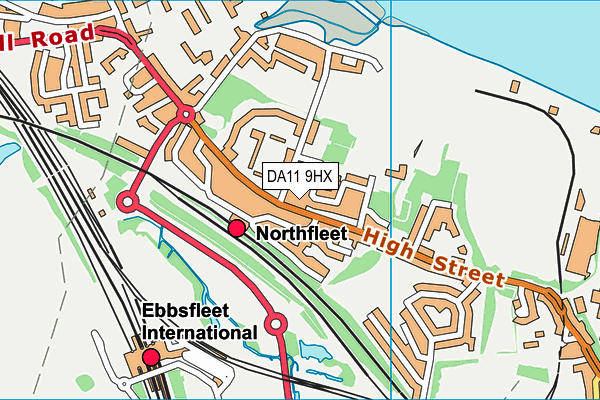 DA11 9HX map - OS VectorMap District (Ordnance Survey) DA11 9HX map - OS VectorMap District (Ordnance Survey)