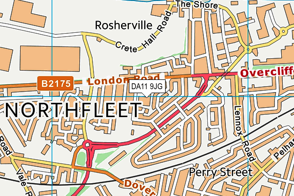 DA11 9JG map - OS VectorMap District (Ordnance Survey)