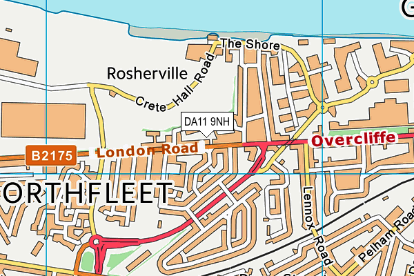 DA11 9NH map - OS VectorMap District (Ordnance Survey)
