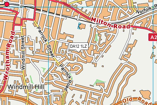 DA12 1LZ map - OS VectorMap District (Ordnance Survey)