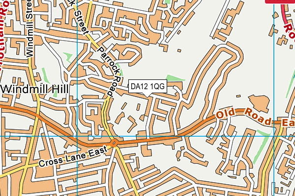 DA12 1QG map - OS VectorMap District (Ordnance Survey) DA12 1QG map - OS VectorMap District (Ordnance Survey)
