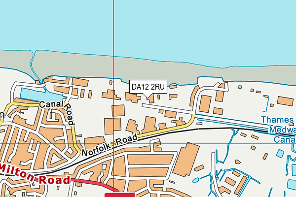 DA12 2RU map - OS VectorMap District (Ordnance Survey) DA12 2RU map - OS VectorMap District (Ordnance Survey)